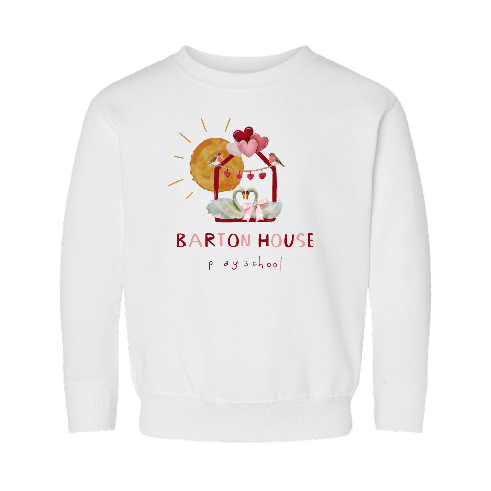 Barton House Valentine's Day 2026 Toddler Fleece Crewneck Sweatshirt