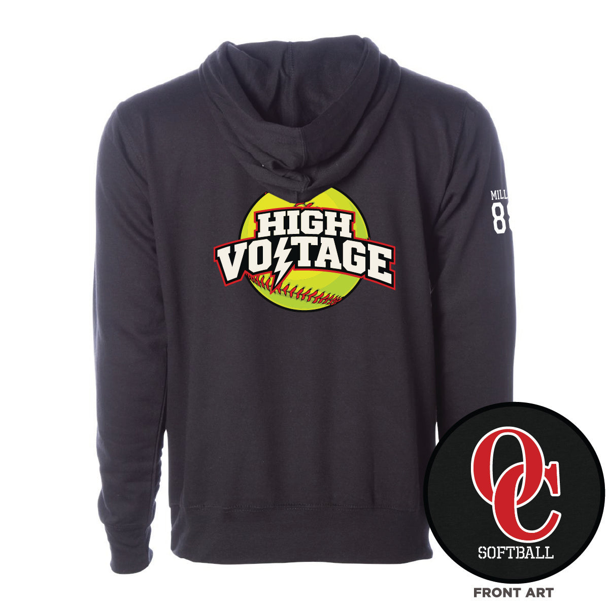 OC Softball High Voltage Team Hoodie