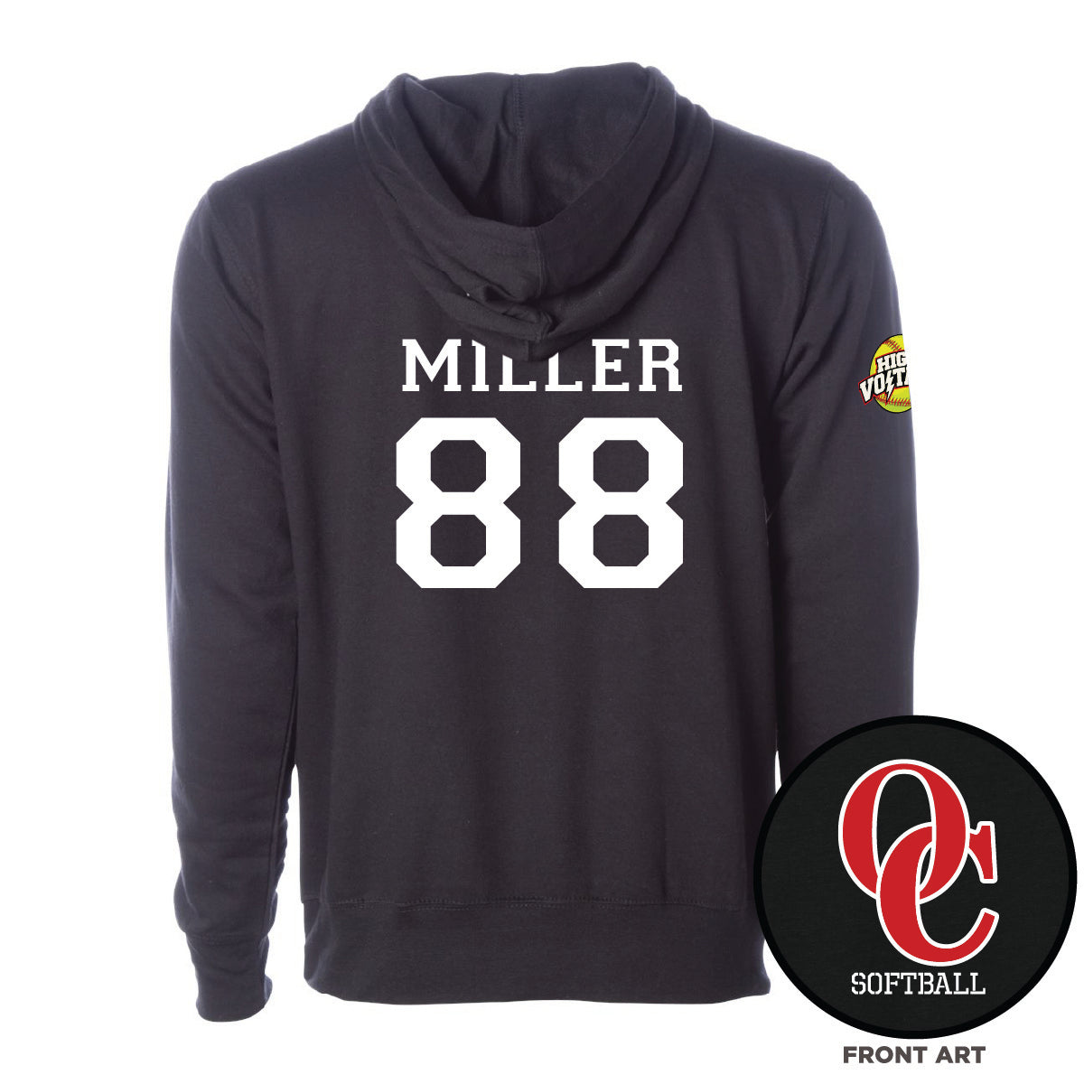 OC Softball High Voltage Player Hoodie