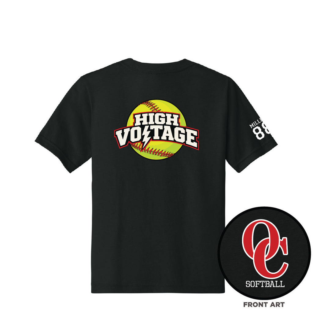 OC Softball Kids High Voltage Team T-Shirt