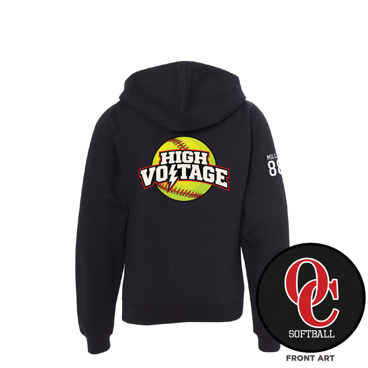 OC Softball Kids High Voltage Team Hoodie
