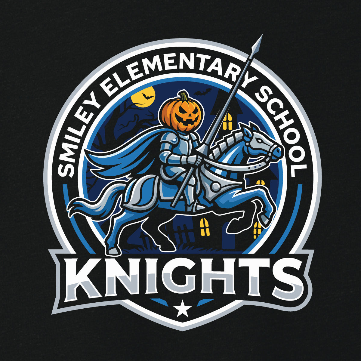Smiley Elementary Kids Pumpkin Knight T-Shirt