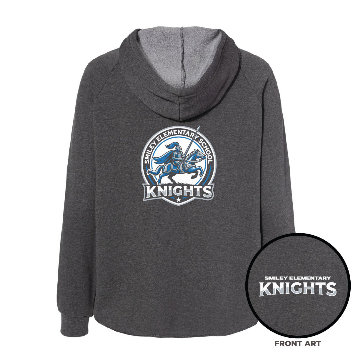 Smiley Elementary Women's California Wave Wash Full-Zip Hoodie